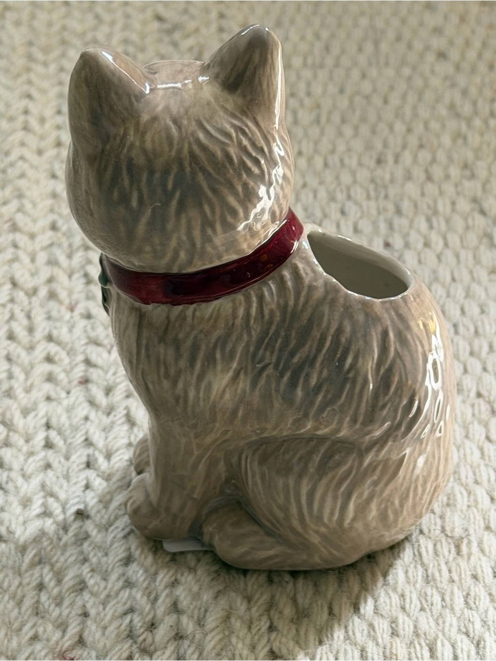 Festive Vintage-Inspired Cat Stoneware Bud Vase From Anthropologie - Picture 3 of 8